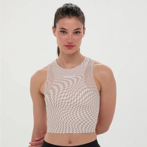 Bandit Stamina Lyra Race Crop - Chalk With Cocoa (Size M) - Picture 2 of 4